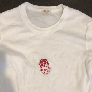 Slightly used brandy top with red dice